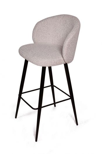 Стул барный Vito, букле серый / опора конус