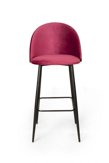 Стул барный Thomas, бархат красный 16