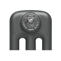 Стальной трубчатый радиатор Rifar TUBOG 2180 подключение нижнее одностороннее с термоклапаном Титан (RAL 9223) схема 1