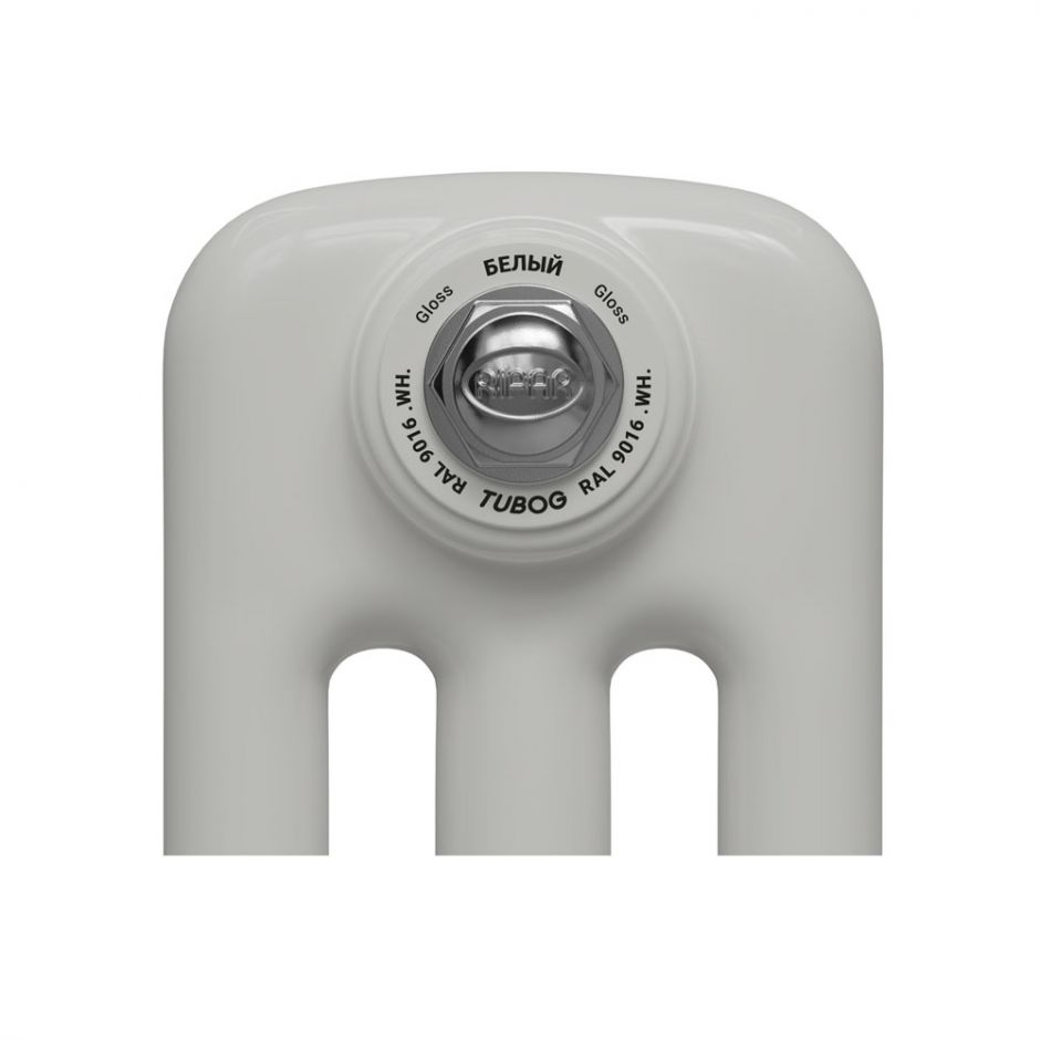 Стальной трубчатый радиатор Rifar TUBOG 2180 подключение нижнее одностороннее с термоклапаном Белый (RAL 9016)