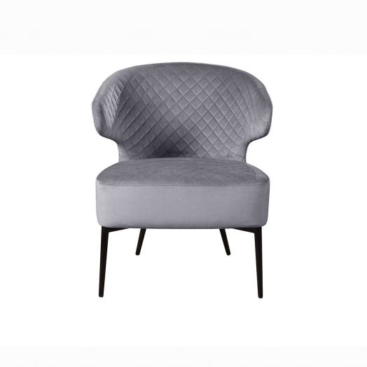 Кресло Richard ромб, бархат серый 27