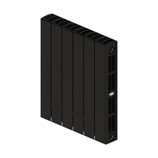 Биметаллический радиатор Rifar SUPReMO Ventil 500 нижнее правое подключение Антрацит (DB_703) схема 2