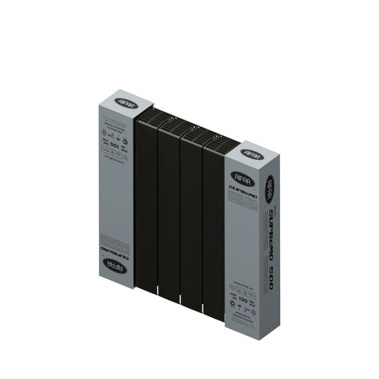 Биметаллический радиатор Rifar SUPReMO Ventil 500 нижнее правое подключение Антрацит (DB_703) схема 8