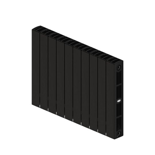 Биметаллический радиатор Rifar SUPReMO Ventil 500 нижнее правое подключение Антрацит (DB_703) схема 3