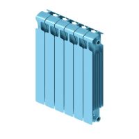 Биметаллический радиатор Rifar Monolit 500 боковое подключение Сапфир (RAL 5024) схема 1
