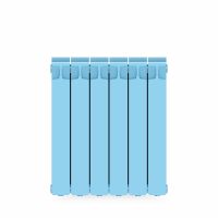 Биметаллический радиатор Rifar Monolit 500 боковое подключение Сапфир (RAL 5024) схема 4