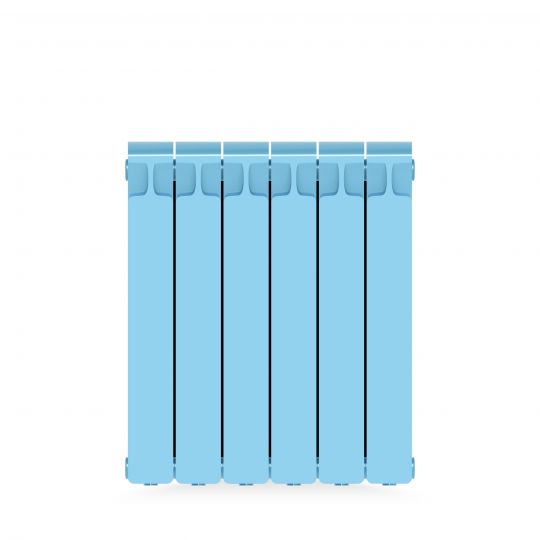 Биметаллический радиатор Rifar Monolit 500 боковое подключение Сапфир (RAL 5024) схема 4