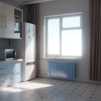 Биметаллический радиатор Rifar Monolit 500 боковое подключение Сапфир (RAL 5024) схема 7