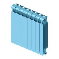Биметаллический радиатор Rifar Monolit 500 боковое подключение Сапфир (RAL 5024) схема 2