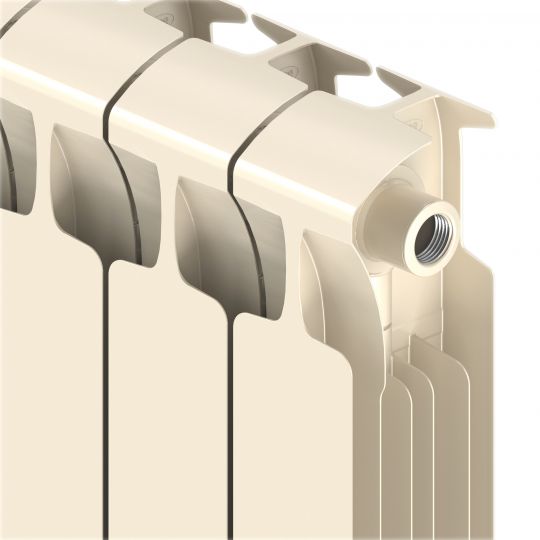 Биметаллический радиатор Rifar Monolit 500 боковое подключение Айвори (RAL 1013) схема 5