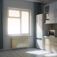 Биметаллический радиатор Rifar Monolit 500 боковое подключение Айвори (RAL 1013) схема 7