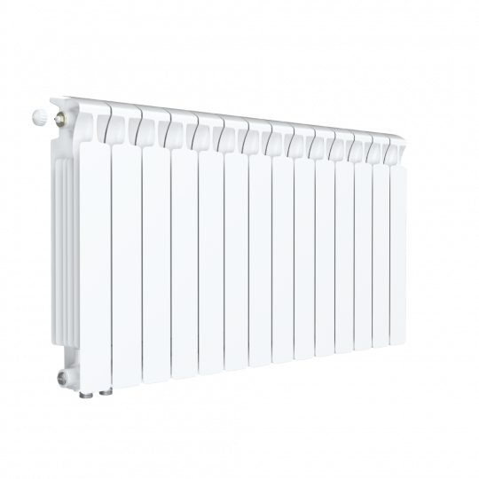 Биметаллический радиатор Rifar Monolit 500 боковое подключение Белый (RAL 9016) схема 12