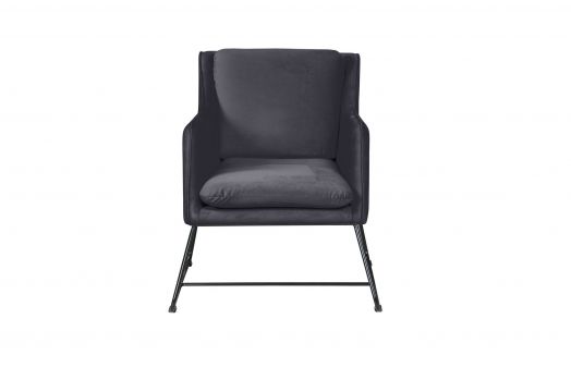 Кресло Alex, бархат серый 27