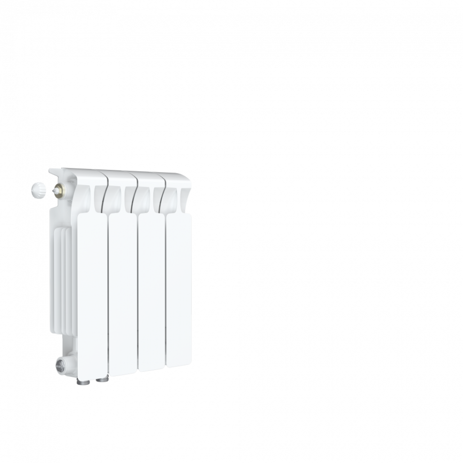 Биметаллический радиатор Rifar Monolit 350 боковое подключение Белый (RAL 9016)