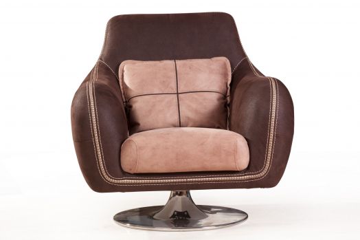 Napoli (Неаполь) кресло на хромированной опоре, замша