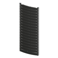 Биметаллический радиатор Rifar Convex Ventil 500 22 секции Титан (RAL 9223), нижнее центральное подключение схема 1