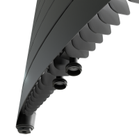 Биметаллический радиатор Rifar Convex Ventil 500 22 секции Титан (RAL 9223), нижнее центральное подключение схема 4