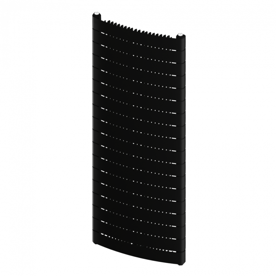 Изображение Биметаллический радиатор Rifar Convex 500 18 секций Антрацит (DB_703), нижнее разнесенное подключение