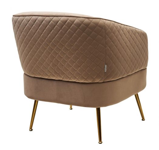 Кресло Monty велюр мокка / опоры золото