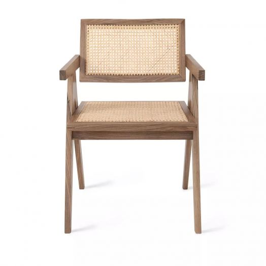 Стул с подлокотниками Franz, бук натуральный, лак орех