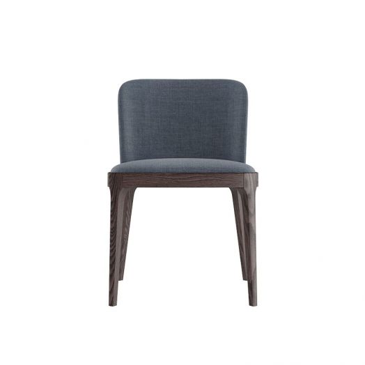 Стул Magda без стежек, массив бук, рогожка синий