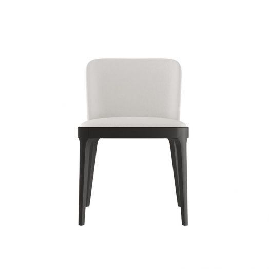 Стул Magda без стежек, массив бук, рогожка белый