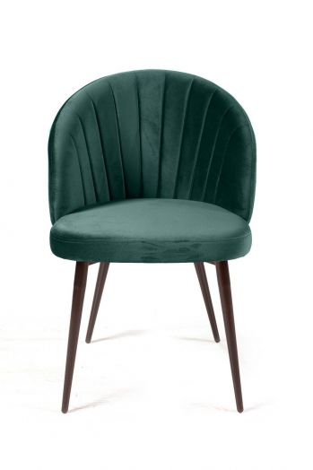 Стул Mont Blanc, бархат изумрудный 87 / черный конус