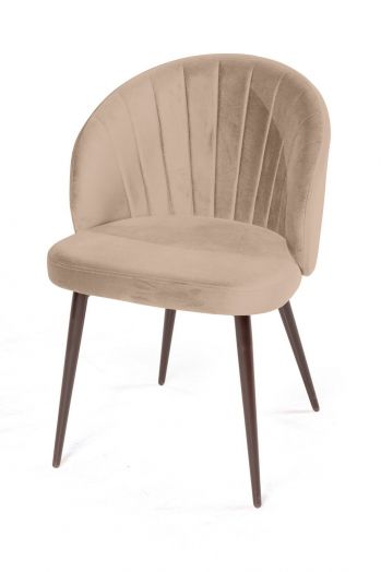 Стул Mont Blanc, бархат бежевый 5 / черный конус