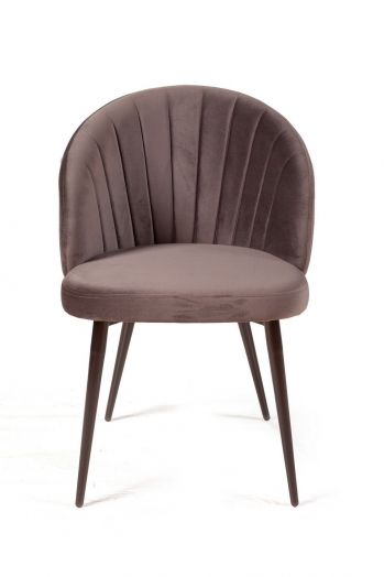 Стул Mont Blanc, бархат антрацит 14 / черный конус