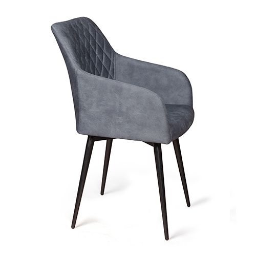 Стул Robert поворотный 90 градусов, функция возврата, антишум, замша apache темно серый