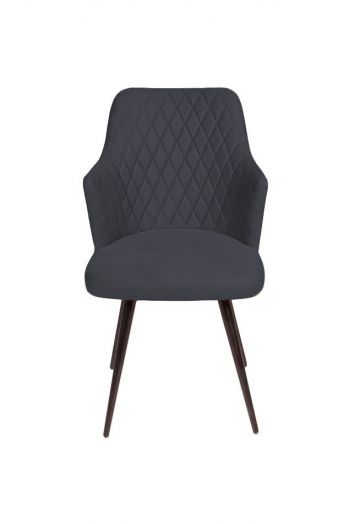 Стул поворотный на 360 градусов Hunt ромб, бархат 03 / чёрный конус