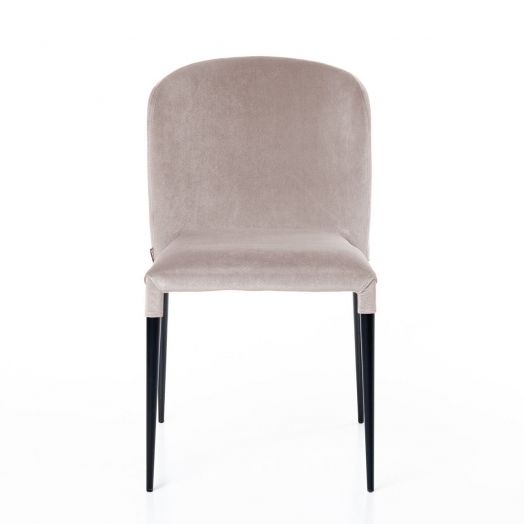 Стул Albert (Альберт), бархат пепельно-бежевый 25