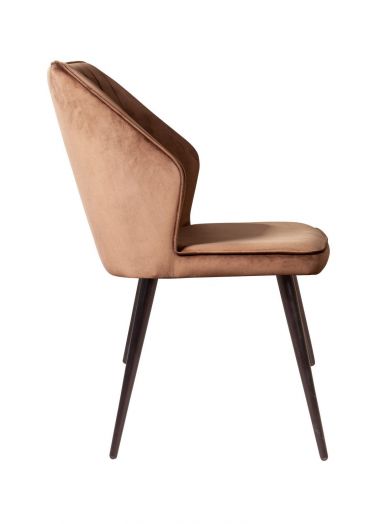 Стул Berg поворотный 360 градусов, бархат коричневый 12/ черный конус