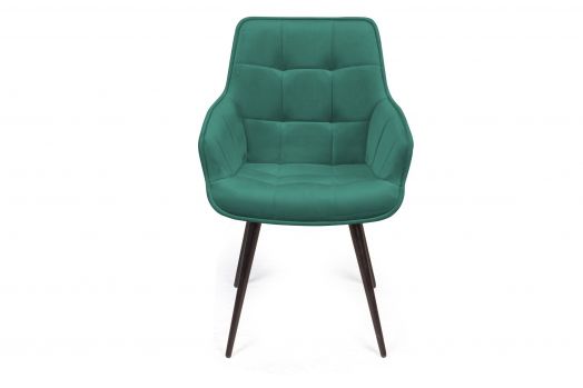 Стул Capri  поворотный 360 градусов, бархат зеленый 19 / опора конус