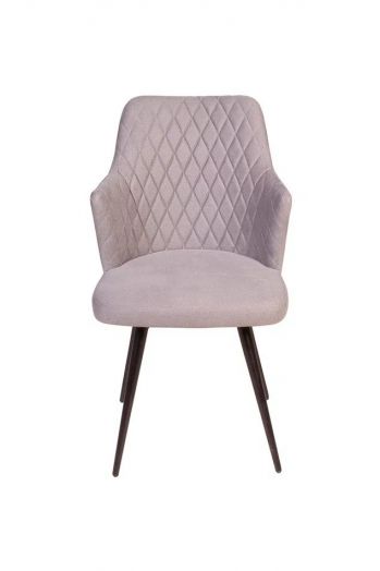 Стул поворотный на 90 градусов, функция возврата, антишум Hunt ромб, бархат пепельно-бежевый 25 / чёрный конус