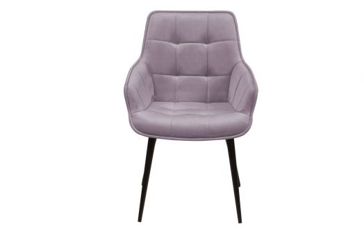 Стул с подлокотниками Capri, бархат светло-серый 26 / опора конус