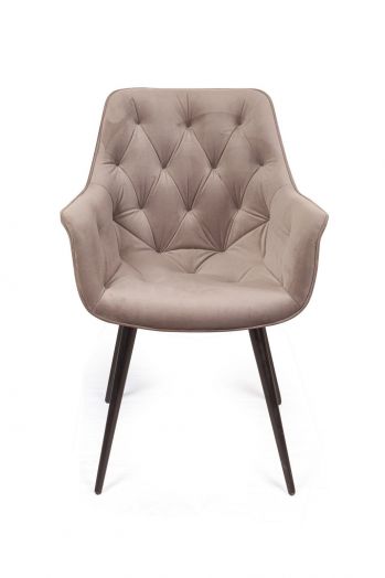 Стул Archi поворотный 90 градусов, функция возврата, антишум, бархат бежевый 5, опора конус