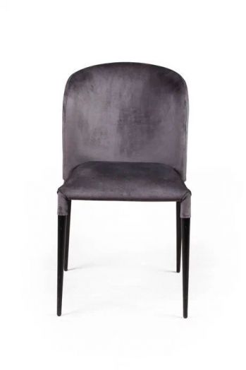 Стул Albert (Альберт), бархат антрацит 14