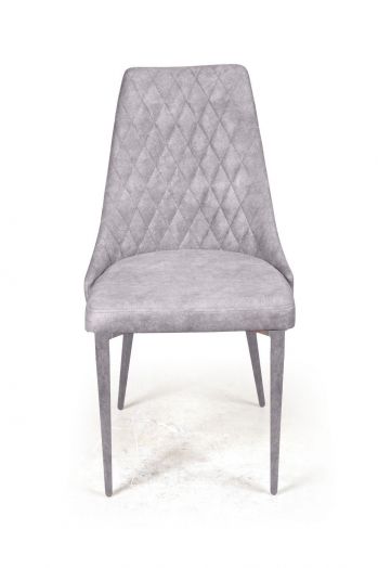 Стул CONNOR LUXE, бархат светло-серый 26/конус
