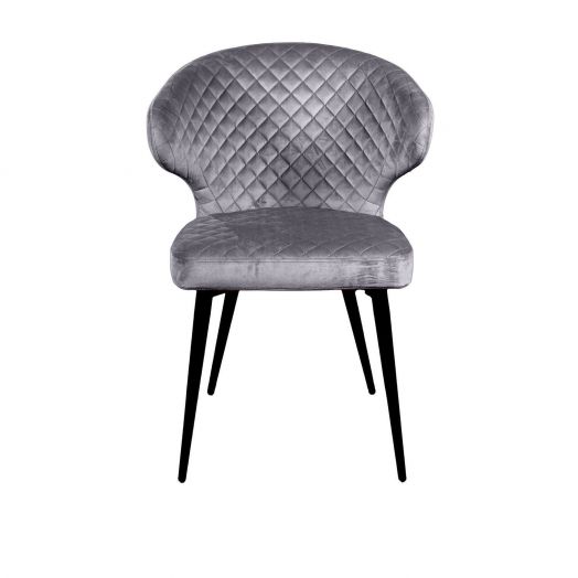 Стул Richard ромб, бархат серый 27
