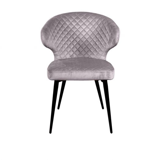 Стул Richard ромб, бархат светло-серый 26