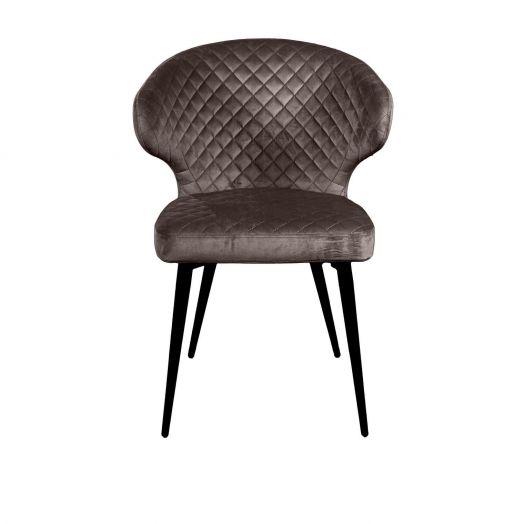 Стул Richard ромб, бархат антрацит 14