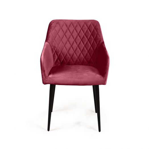 Стул с подлокотниками Robert, бархат винно-красный 16