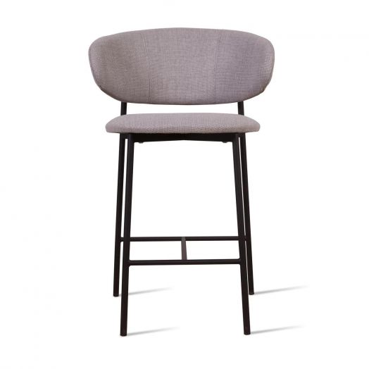 Стул полубарный Adele, рогожка wellton 912, серый