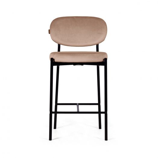 Стул полубарный Mason, бархат бежевый 5