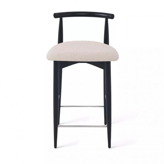 Стул полубарный Diana, бук натуральный (эмаль черная), бежевый