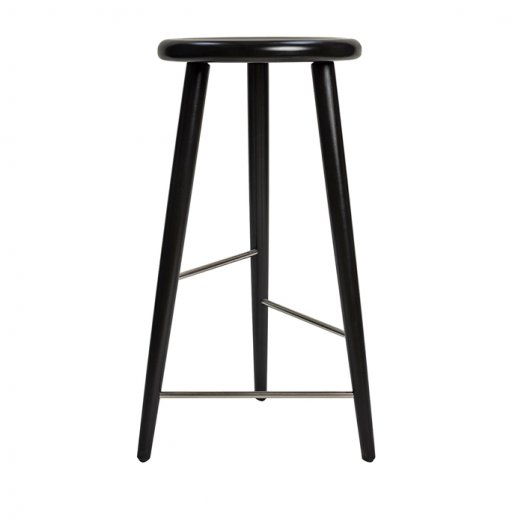 Стул полубарный BJORN, бук натуральный (эмаль черная)