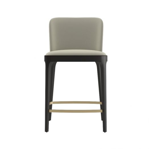 Стул полубарный Magda, массив бук, велюр бежевый