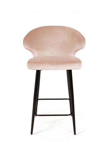 Стул полубарный Richard, бархат бежевый 5