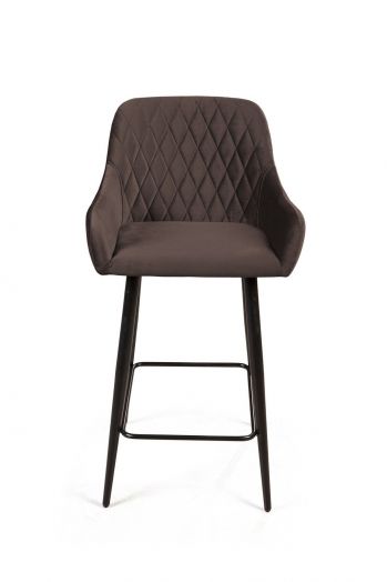 Стул полубарный Robert, бархат антрацит 14